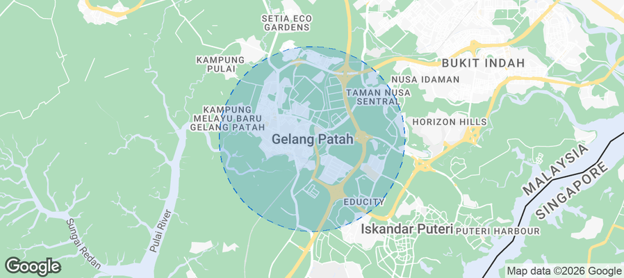 Gelang Patah Airbnb map